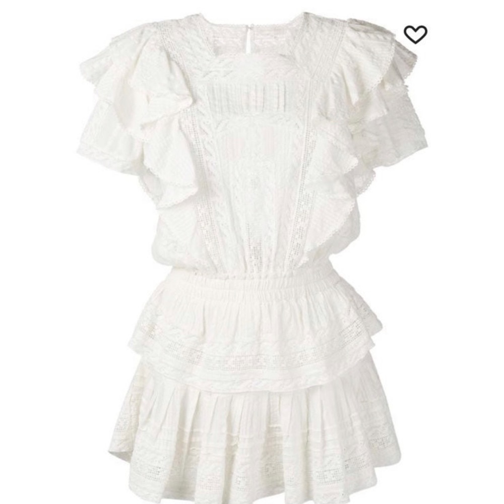 Love Shack Fancy Stella XS Ivory White Mini Dress